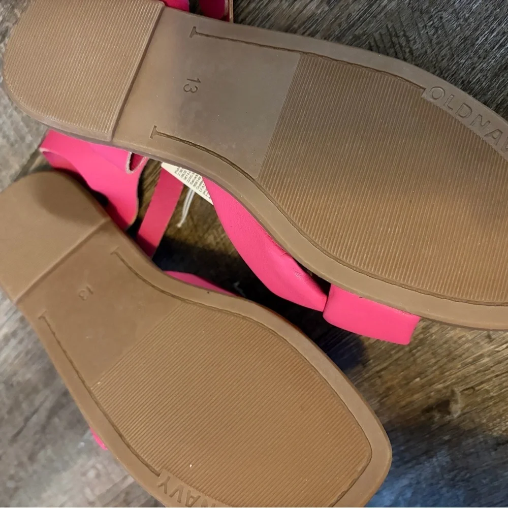 Old Navy Girls Pink Knot Slide Sandals
